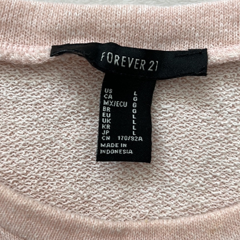 Pink Cropped Sweatshirt - Picture 2 of 2